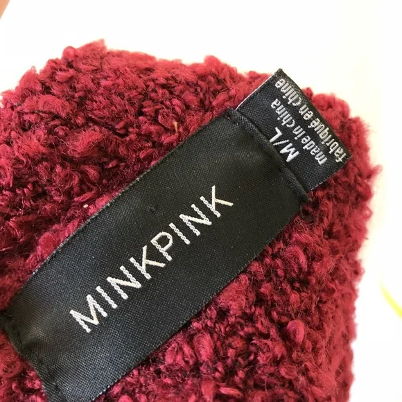 MINKPINK oxblood long cardigan - Picture 6 of 6